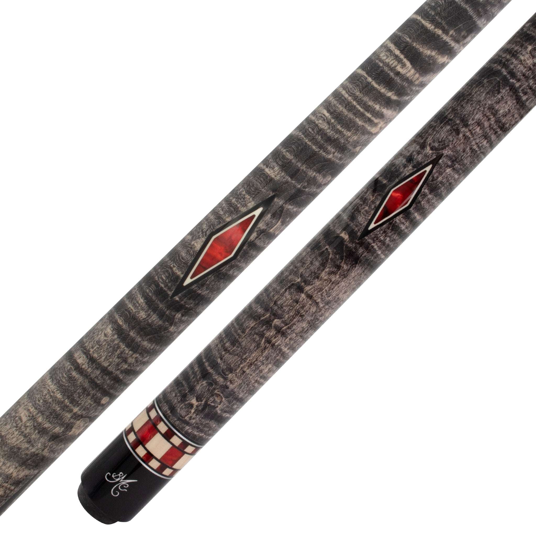 BMC Mini Diamond Red Meucci Pool Cue Butt and Forearm