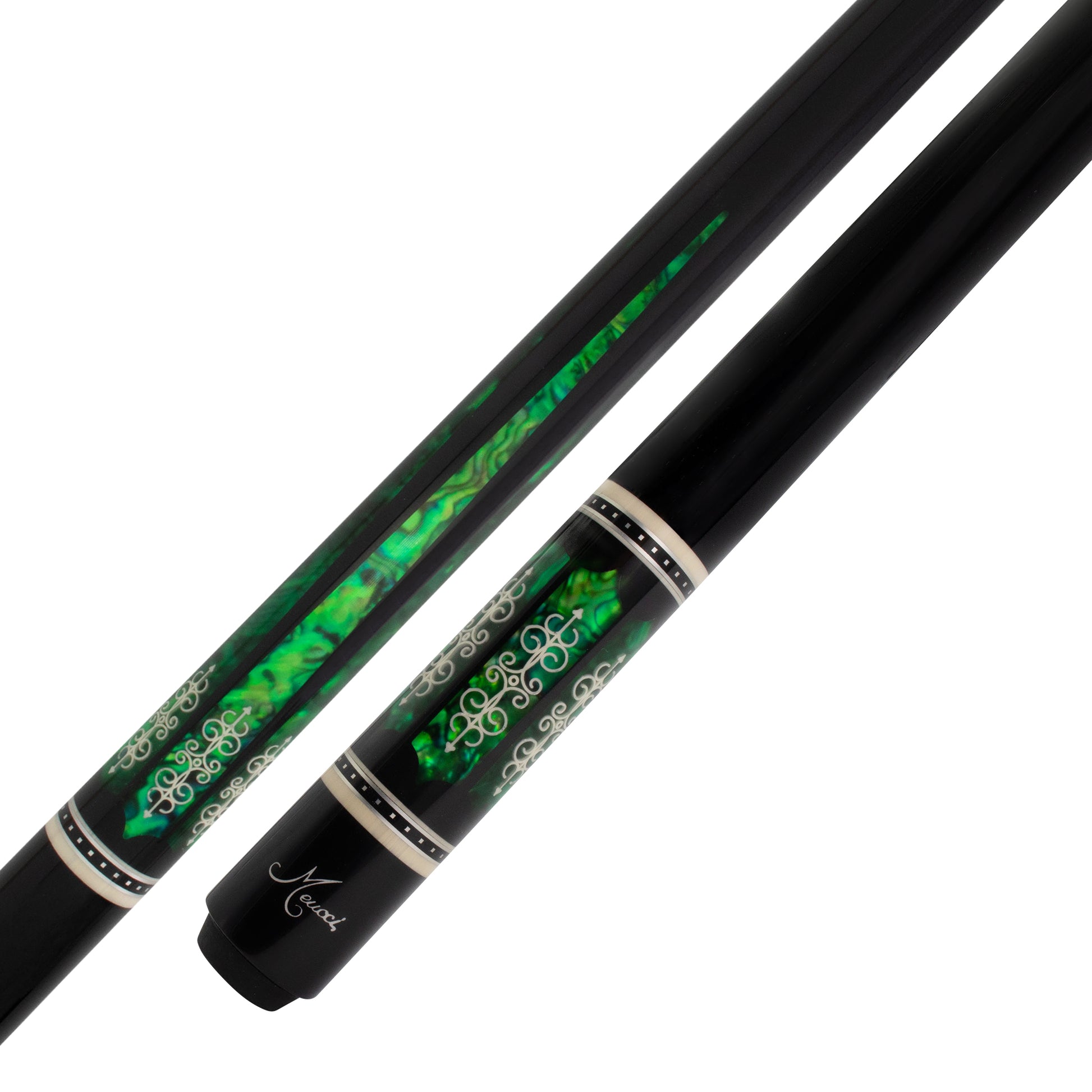 21st Century 3 Black Green Meucci Pool Cue Butt and Forearm