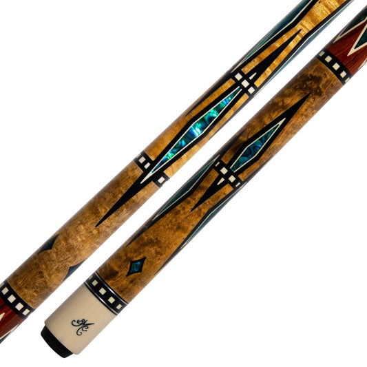 BMC Diamond Blue Paua Meucci Pool Cue Butt and Forearm