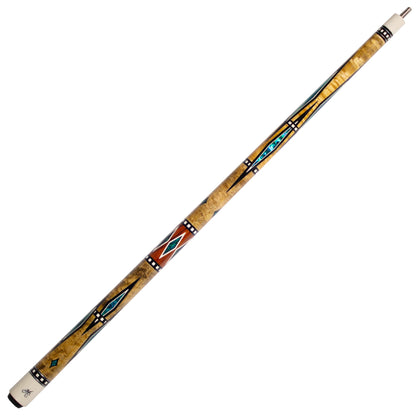 BMC Diamond Blue Paua Meucci Pool Cue Full