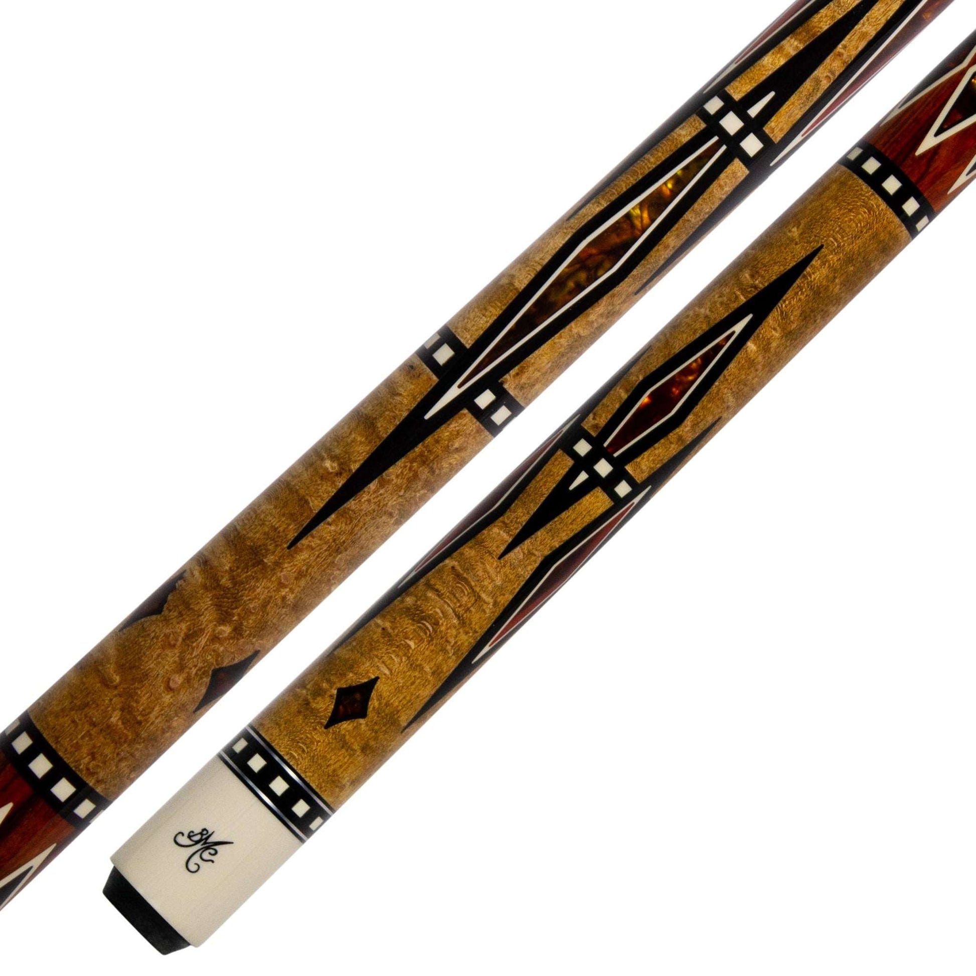 BMC Diamond Paua Copper Meucci Pool Cue Butt and Forearm