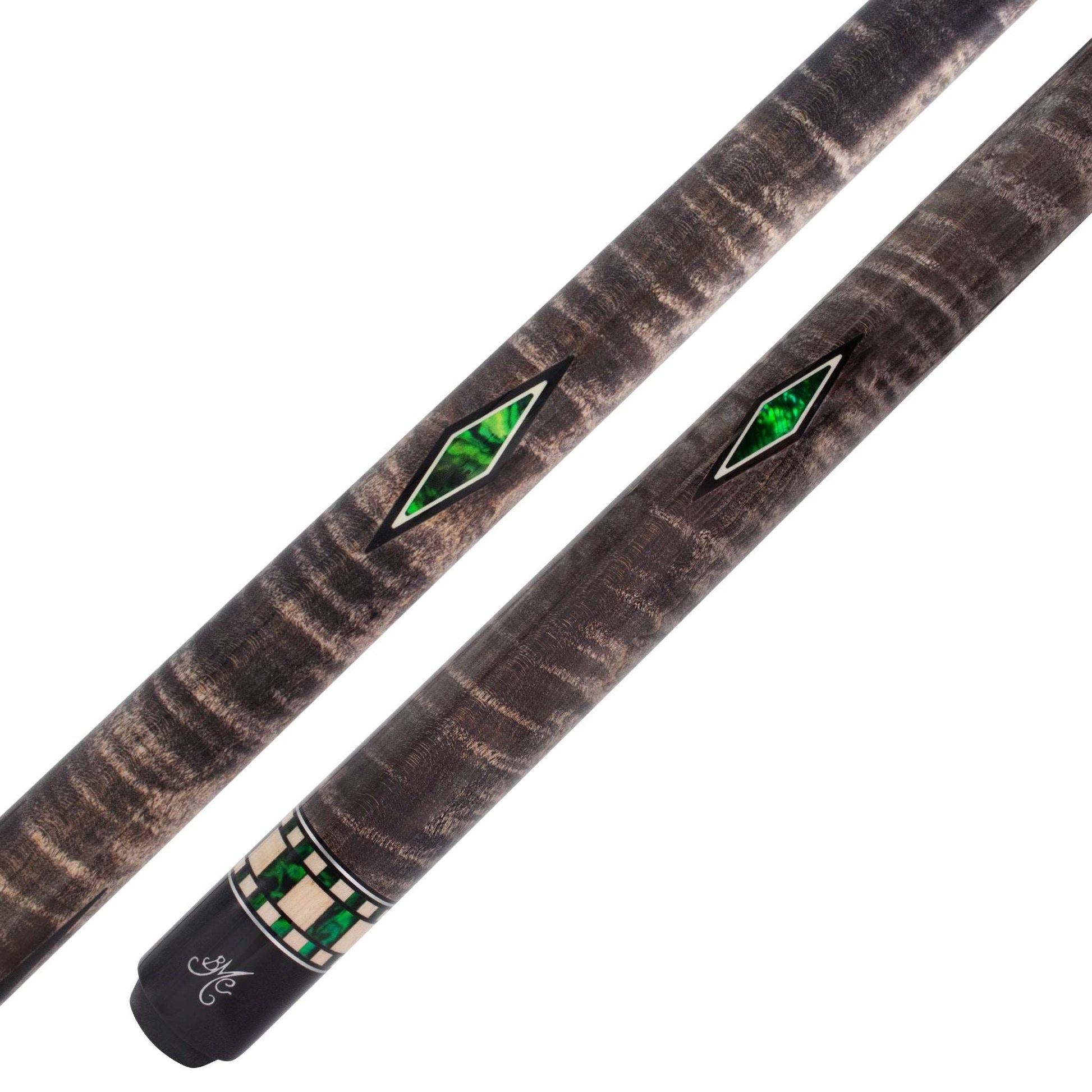 BMC Mini Diamond Green Meucci Pool Cue Butt and Forearm