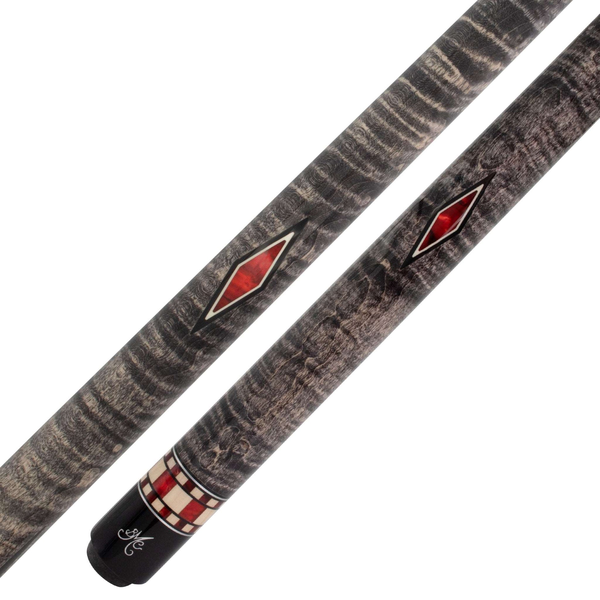 BMC Mini Diamond Red Meucci Pool Cue Butt and Forearm