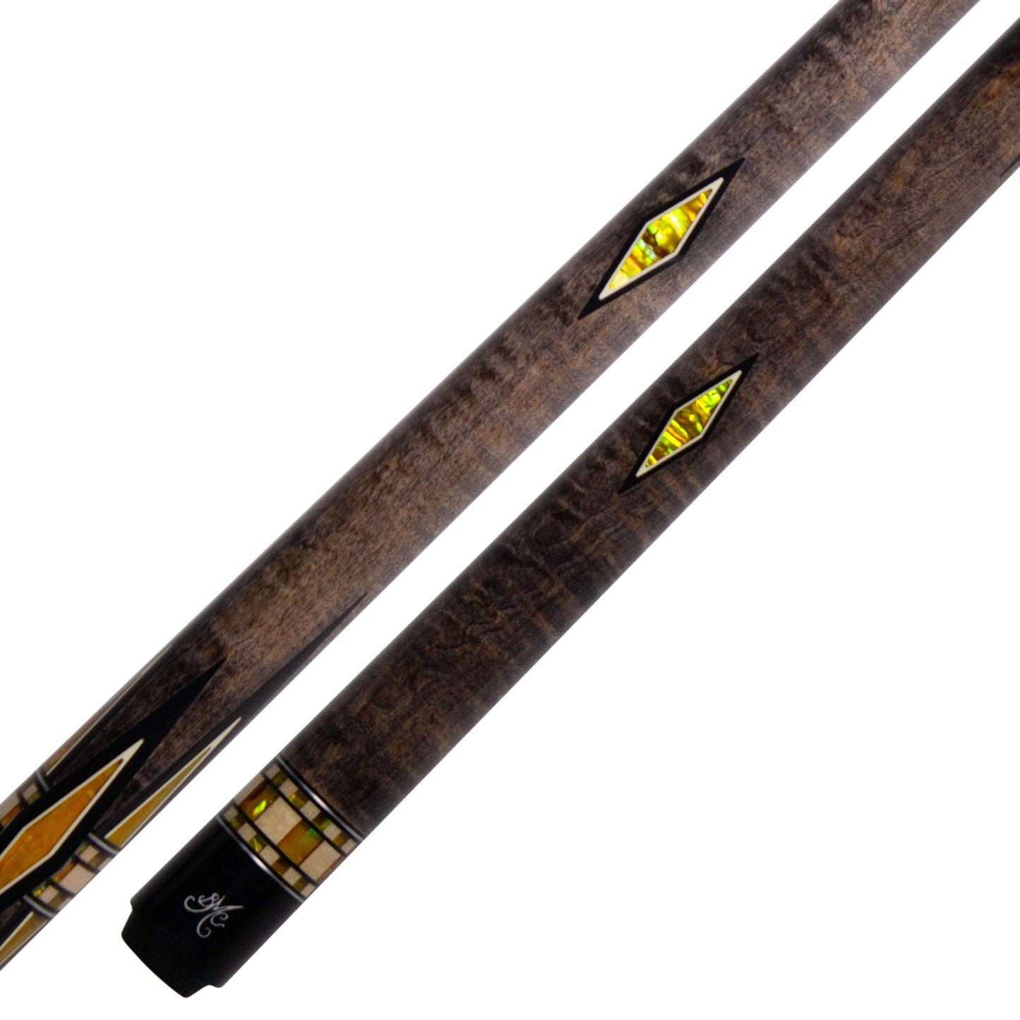 BMC Mini Diamond Yellow Meucci Pool Cue Butt and Forearm