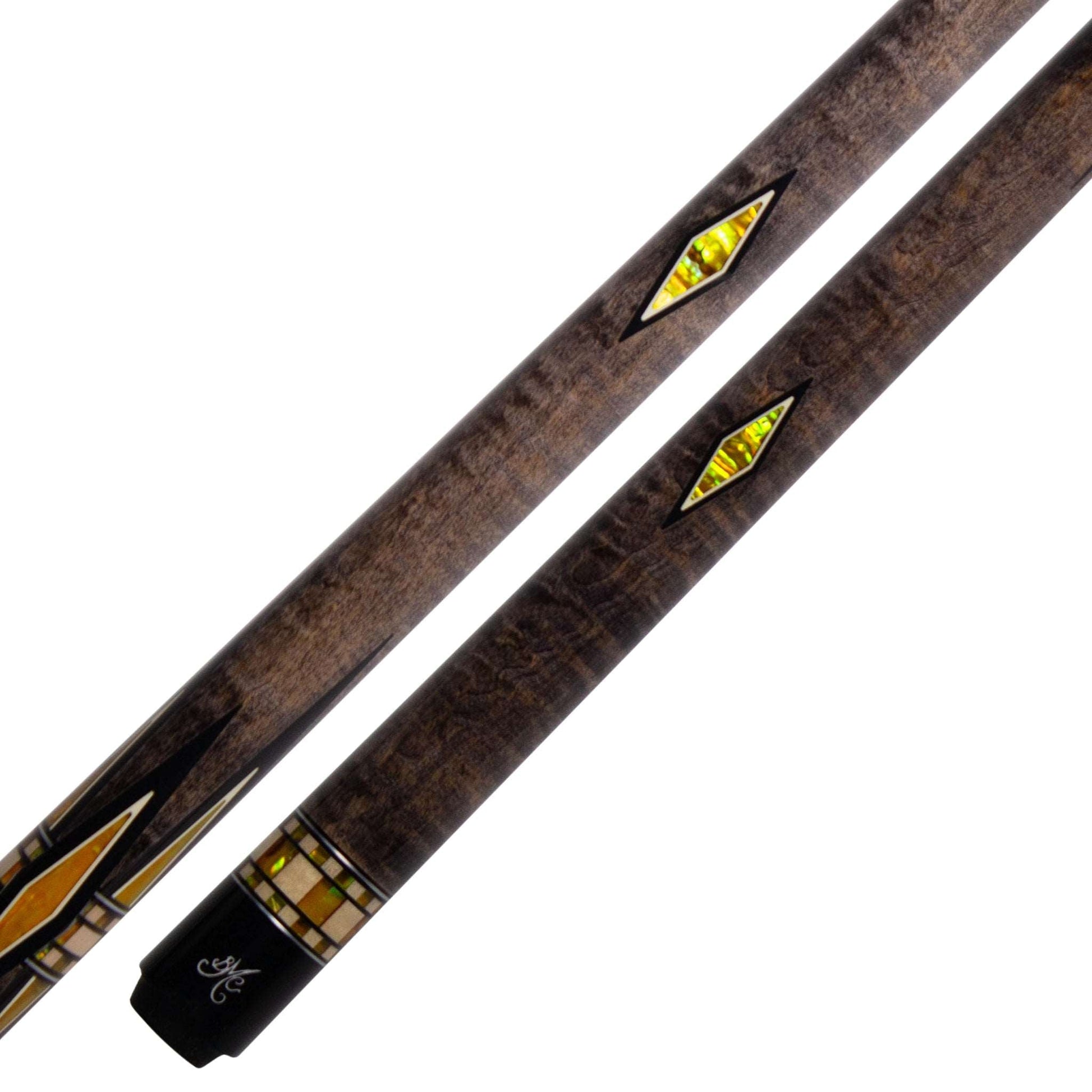 BMC Mini Diamond Yellow Meucci Pool Cue Butt and Forearm