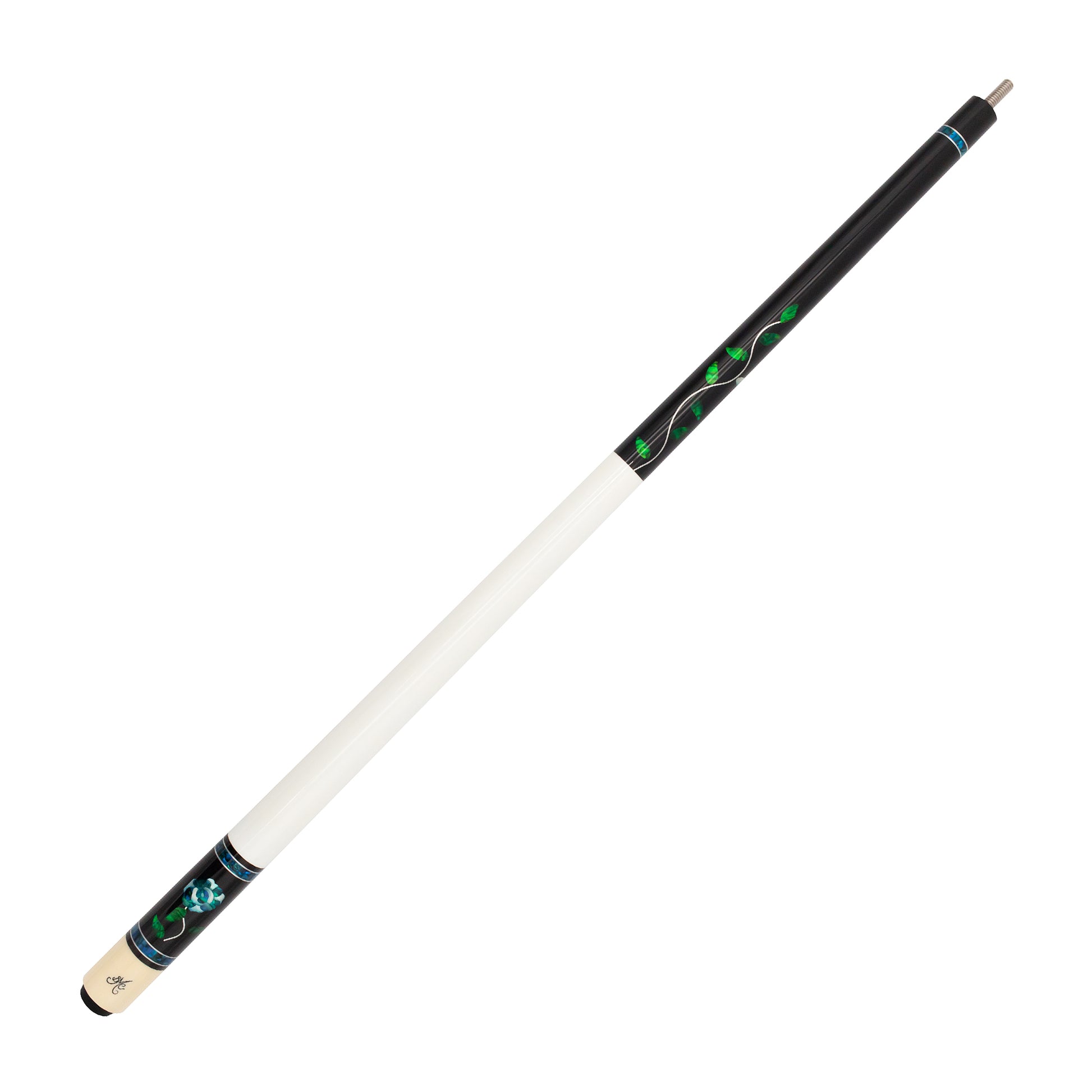 BMC Glass Rose Black Meucci Pool Cue Full