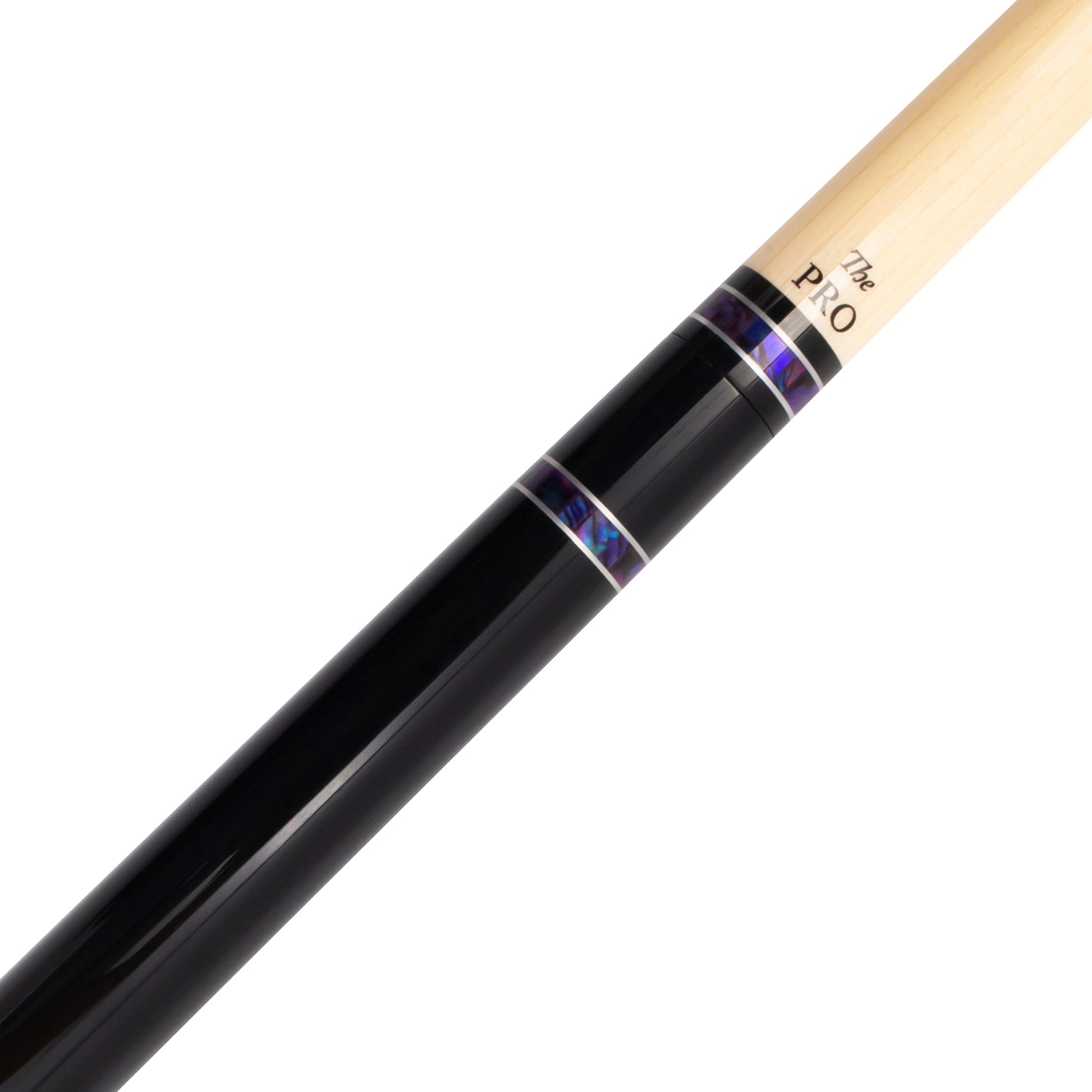 BMC Glass Rose Black and Purple Meucci Pool Cue Joint