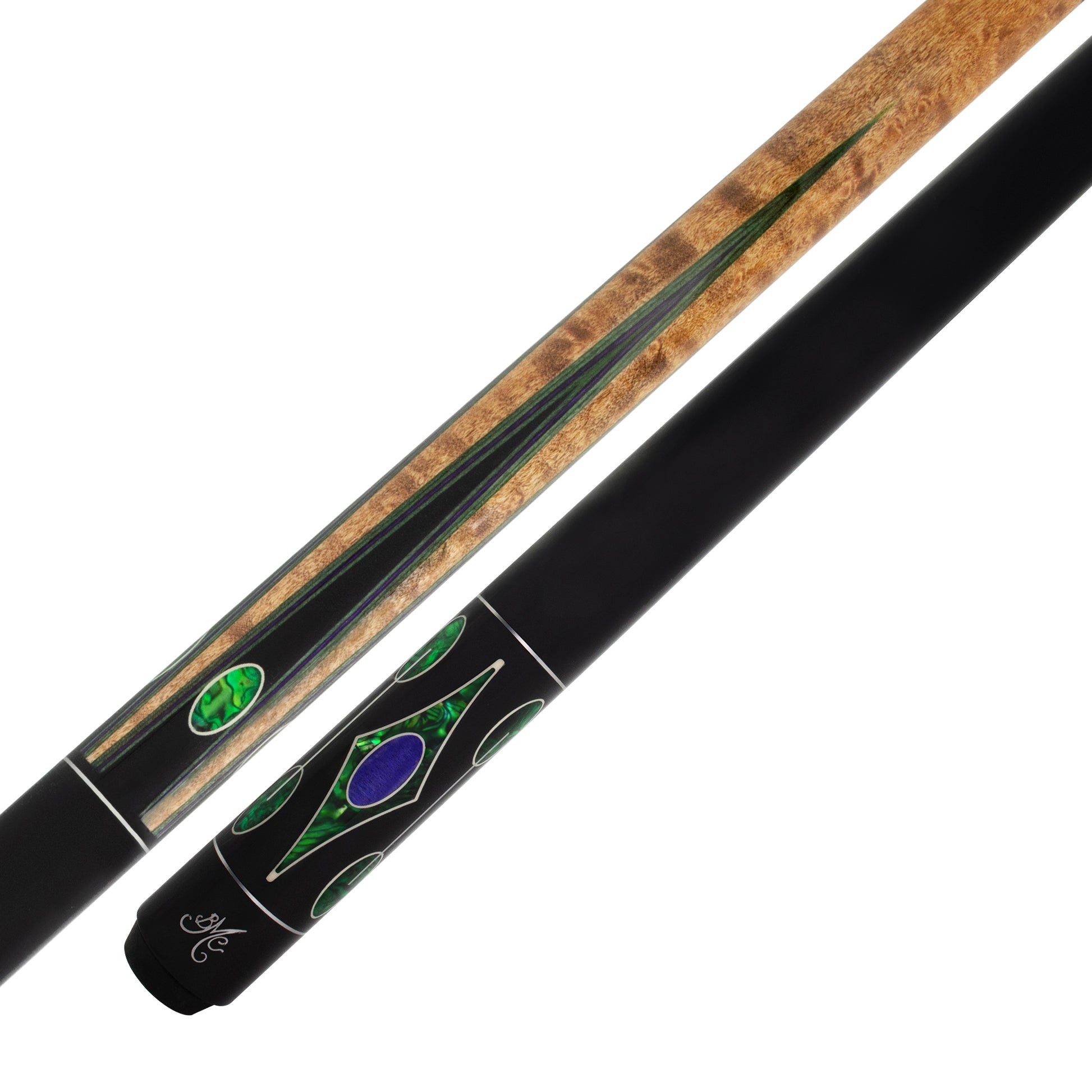BMC Crusher Black Meucci Pool Cue Butt and Forearm