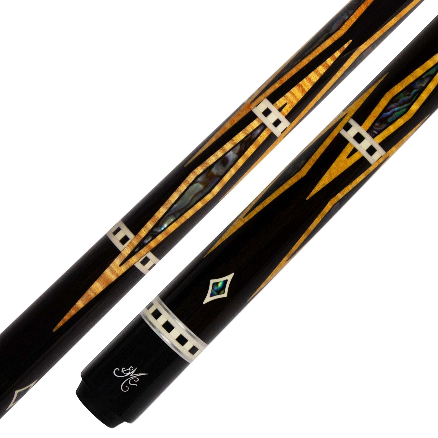 BMC Diamond Ebony Meucci Pool Cue Butt and forearm