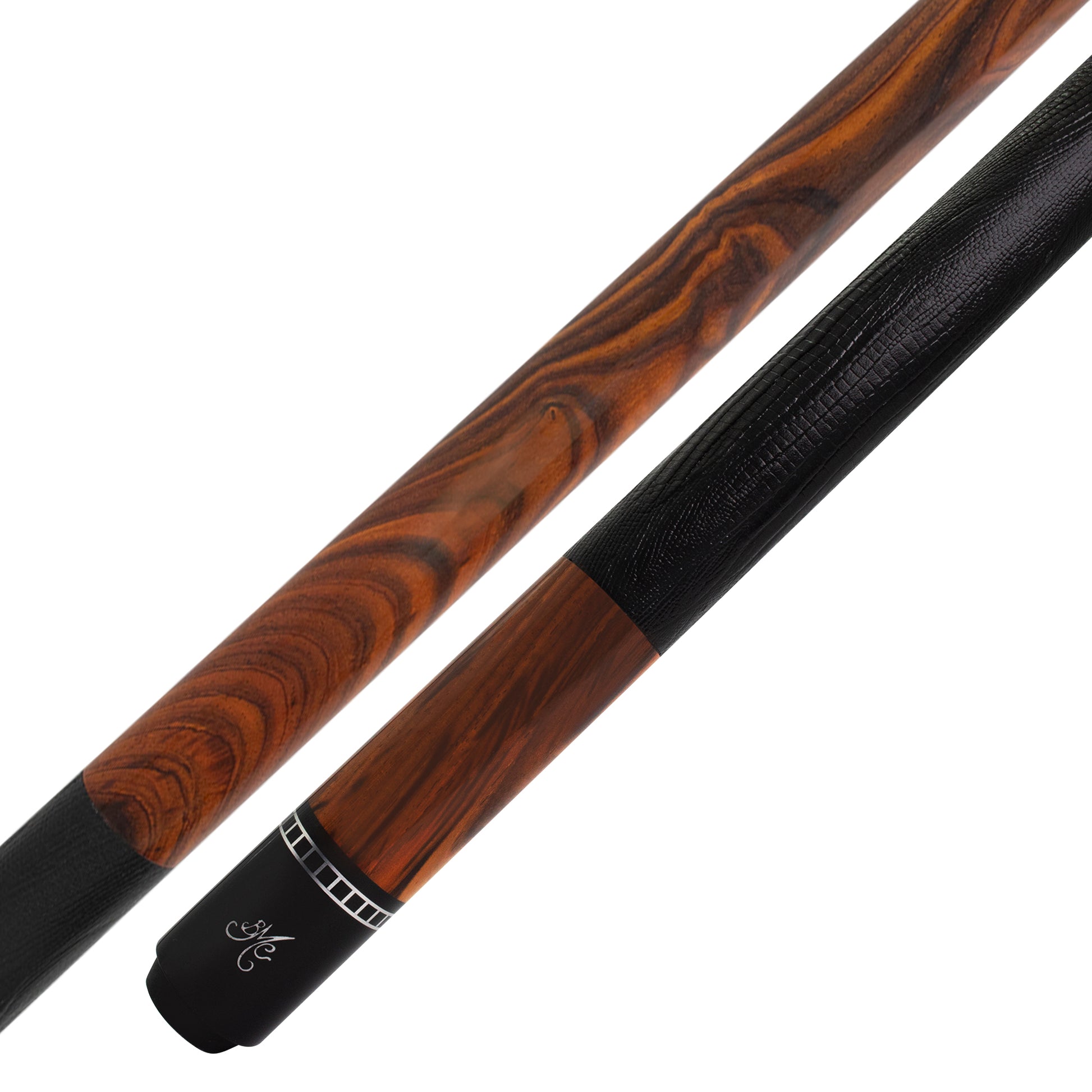 Exotic Wood Series Cocobolo Meucci Pool Cue Butt and Forearm