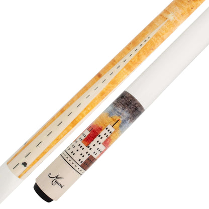 Hall of Fame 6 White Meucci Pool Cue Butt and Forearm