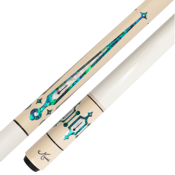 J Pechauer P20C-AQ Pro Series Pool Cue - Charcoal Stain With Aquamarin