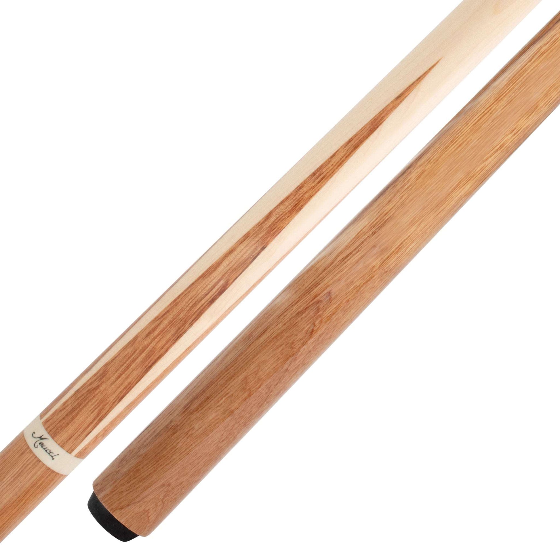 Sneaky Pete Brown Meucci Pool Cue - Spliced Logo Butt and Forearm